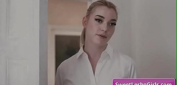 Amazing busty hot lesbian babes Rocky Emerson, Bella Rolland kissing tender and make out in bedroom